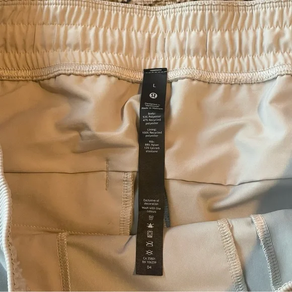 Lululemon Mens Large ABC Joggers Khaki Tan Pants Warpstreme Workout Gym Stretch - Picture 4 of 11